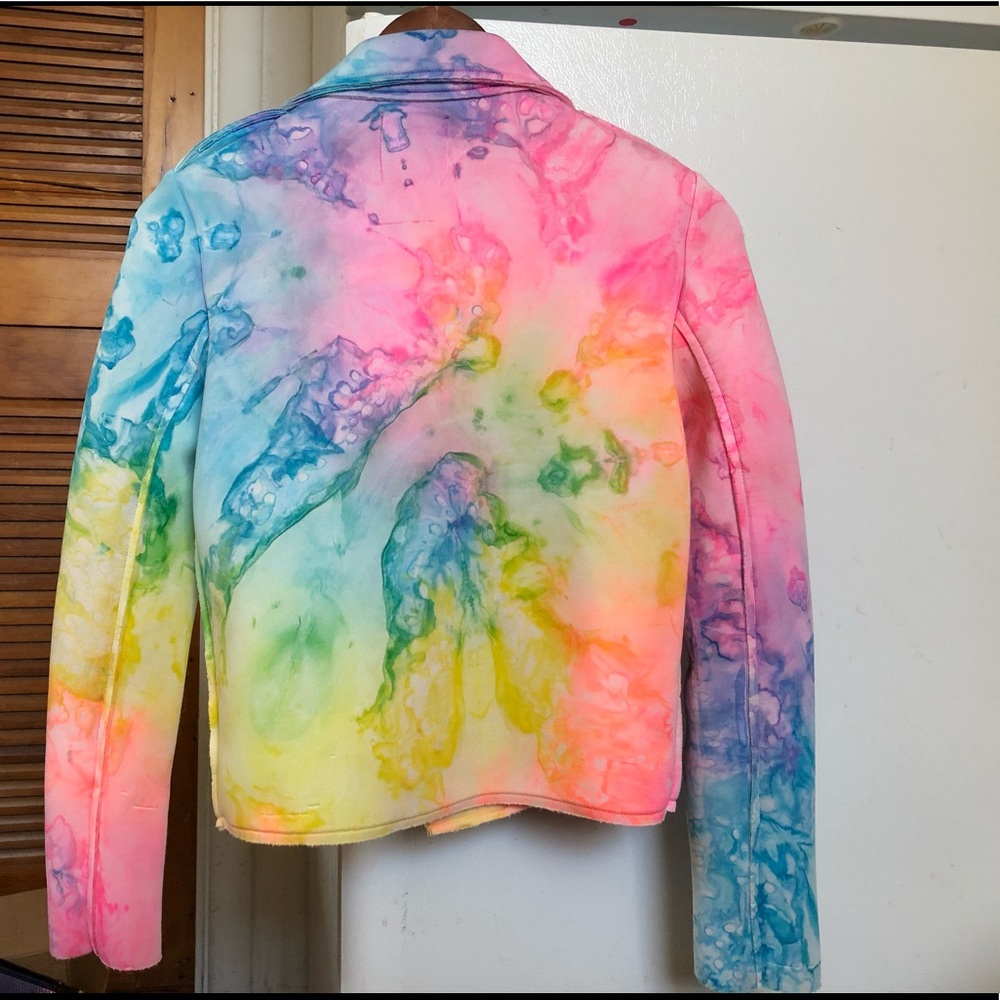 NWOT UNIF Ltd Edition Multicolored Tie Dye Jacket - Picture 9 of 11